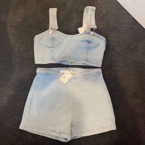 NEW WITH TAGS denim matching set
